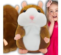 Plīša kāmis, interaktīva runājoša muzikāla rotaļlieta, kas atkārto balsi, 15x11x9cm | Interactive Voice-Repeating Talking Musical Toy Plush Hamster