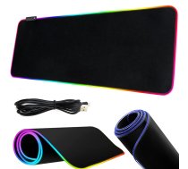 LED Apgaismots Spēļu Datorgalda Klaviatūras Paklājs Peles Paliktnis, 80x30cm | Computer Table Carpet Mat Mouse Pad