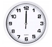 Liels, kluss sienas pulkstenis ar sekunžu rādītāju, 20 cm, sudraba - wall clock, silent clock, clock 20cm