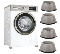Pretvibrācijas paliktņi sadzīves tehnikai, 4 gab., 8.5 × 4 cm, pelēki - washing machine accessories