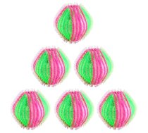 Spalvu un pūku savācējbumbiņas veļas mašīnai, 6 gab., 3.2 cm, zaļš-sarkans - washing machine accessories