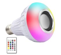LED Lampa E27 Gaismeklis Apgaismojums ar Bluetooth Skaļrunis + Pults | LED Lamp Light with Bluetooth Speaker