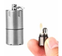 Mini atslēgu piekariņu šķiltavas kempinga izdzīvošanas rīks, 2.5x1.3cm | Mini Keychain Lighter Camping Survival Tool