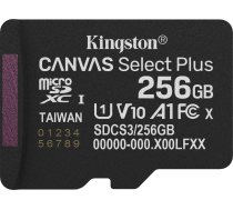 Kingston microSD memory card 256GB Canvas Select+ G3 150MB/s | SDCS3/256GBSP | 7406173485386