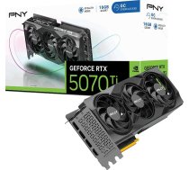 PNY Graphics card GeForce RTX 5070 Ti OC 3F 16GB 256-bit 896GB/s | VCG5070T16TFXPB1-O | 4718006457334