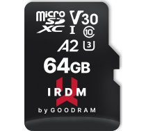 Karta GoodRam IRDM M2AA MicroSDXC 64 GB Class 10 UHS-I/U3 A2 V30 (IR-M2AA-0640R12) | IR-M2AA-0640R12 | 5908267961339