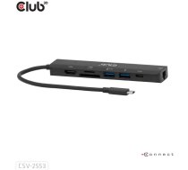 CLUB3D CSV-2553 huby i koncentratory USB Type-C 5000 Mbit/s Black | CSV-2553 | 8719214473563