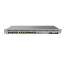 Mikrotik Wired Ethernet RB1100AHx4 Dude Edition, 1U Rackmount, Quad core 1.4GHz CPU, 1 GB RAM, 128 MB, 60GB M.2 SSD included, 13xGigabit LAN, 1xSerial console port RS232, 2x SATA3 ports, 2xM.2 slots, PCB Temperature and Voltage (CAPsMA | MT RB1100Dx4 | 4752224002648