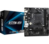 ASRock Motherboard A520M-HDV AM4 2DDR4 HDMI/DVI/VGA M.2 mATX | A520M-HDV | 4710483932267 | KBASRAA7A520U01
