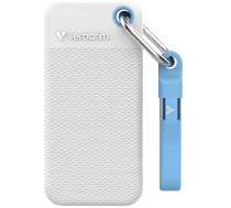 Zewnętrzny Verbatim Pocket SSD 2TB USB-C 3.2 gen.2 biały-jasnoniebieski 32321 | 32321 | 023942323211