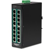 TRENDnet TI-PG160 DIN-Rail PoE+ 16-Port Industrial Gigabit | TI-PG160 | 0710931161618