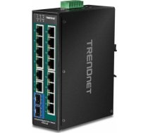 TRENDnet TI-PG162 16-Port PoE+ DIN-Rail Industrial Gigabit | TI-PG162 | 0710931161748