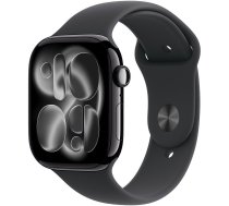 Apple Watch Series 11 GPS 46mm Jet Black Aluminum Case with Sport Band (black) - S/M | MEUW4ZR/A | 0195950631784