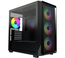 Montech X5M PC Case, Midi-Tower, Micro-ATX, ARGB, Tempered Glass - Black | GEMT-055 | 4710562749373 | X5M (B)