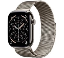 Apple Watch Series 11 GPS + Cellular 46mm Natural Titanium Case with Natural Milanese Loop - S/M | MFCY4ZR/A | 195950629514