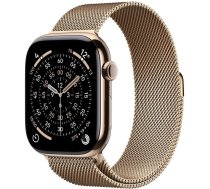 Apple Watch Series 11 GPS + Cellular 46mm Gold Titanium Case with Gold Milanese Loop - M/L | MFD84ZR/A | 0195950629606 | Q502-0CA