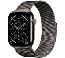 Apple Watch Series 11 GPS + Cellular 46mm Slate Titanium Case with Slate Milanese Loop - S/M | MFD34ZR/A | 0195950629552