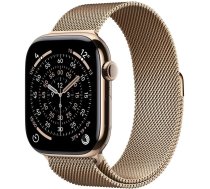 Apple Watch Series 11 GPS + Cellular 42mm Gold Titanium Case with Gold Milanese Loop | MF8Y4MP/A | 195950629699 | ZEG-SMW-APL-831