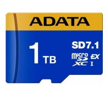 CARD ADATA Premier Extreme microSDXC SD7.1 1 TB blau/gelb Express UHS-I U3 Class 10 | UD1TEX3L1-C | 4711658153814