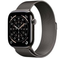 Apple Watch Series 11 GPS + Cellular 42mm Slate Titanium Case with Slate Milanese Loop | MF8U4MP/A | 195950629668