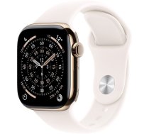 Apple Watch Series 11 GPS + Cellular 42mm Gold Titanium Case with Light Blush Sport Band - M/L | MF8X4MP/A | 195950629682