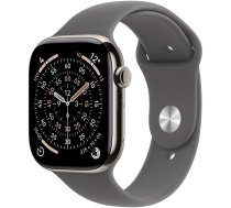 Apple Watch Series 11 GPS + Cellular 46mm Natural Titanium Case with Stone Grey Sport Band - M/L | MFCX4MP/A | 195950629712 | ATAPPZAS11MFCX4