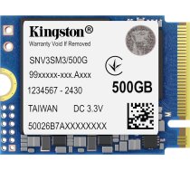 Kingston SSD Disk NV3 500GB M.2 2230 PCI-e 4.0 NVMe 5000/3000 | SNV3SM3/500G | 740617349962 | DGKINWP512NV3M3