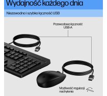 Klawiatura + mysz HP 225 Zestaw klawiatury i myszy 100% full size USB QWERTZ niemiecki Black | AX2Y7AA#ABD | 198701790914