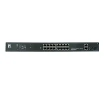 Level One 16x GE GEP-2021 2xGE 2xGSFP 19" 270W 16xPoE+ | GEP-2021 | 4015867223895