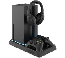 Wielofunkcyjna stacja FIXED pro Xbox Series X a S z wentylacją i ładowaniem dla dwóch kontrolerów Xbox, Black | FIXXB-MCS-BK | 8591680165490