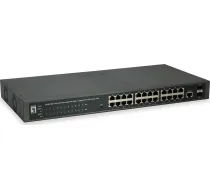Level One 24x GE GEP-2652 2xGSFP 19" 370W 24xPoE+ | GEP-2652 | 4015867207932