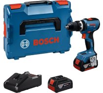 Bosch Powertools Akku-Schlagbohrschrauber GSB 18V-65 Professional, 18Volt (blau, 2x Li-Ion Akku 5,0Ah, in L-BOXX) | 06019N3303 | 4053423321142