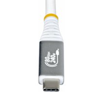 Kabel USB StarTech .com - USB-Kabel - USB-C (M) do USB-C (M) - USB4 / Thunderbolt / DisplayPort 2.1 - 151.33 cm - 4K120Hz wsparcie, 8K60Hz wsparcie, rozszerzony zakres mocy (EPR), wsparcie dla Power Delivery 3.1 - biały | CC150CM80GUSB4CABLEW | 0065030921527