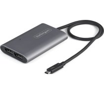 StarTech TB32DP14 adapter kablowy 0,46 m Thunderbolt 3 2 x DisplayPort Silver | TB32DP14 | 0065030888752