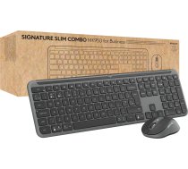 Logitech Signature Slim Combo MK950 for Business Wireless Keyboard + Mouse, US Int, Graphite | 920-012508 | 5099206119208