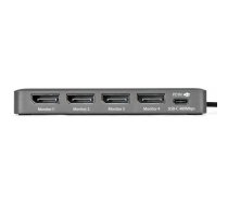 StarTech USB-C zu 4- Workstation Adapter 4K 60Hz DisplayPort 140W PD Passthrough USB fur Tastatur und Maus TAA | QUAD-USB-DP-ADAPT | 0065030915908