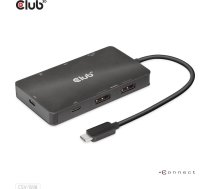 Club 3D USB Gen 2 Typ-C zu Dual DisplayPort 4k60Hz 7-in-1 Portable Dock 100W | CSV-1598 | 8719214472528