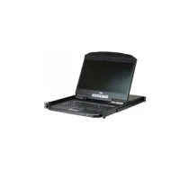 Konsola KVM Aten Przełącznik KVM CL3116NX, 18,5-calowy wyświetlacz TFT, VGA, PS/2-USB, 16 portów, niemiecki układ klawiatury | 4719264648984 | 4719264648984