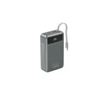 Gembird PowerBank 20000mAh with integrated cable QC3.0 18W PD 65W LCD black | PB20-PD65-LCD-01 | 8716309138314 | LADGEMPOW0016
