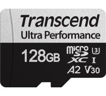 CARD microSD Card 128GB Transcend SDXC USD340S w/Adapter | TS128GUSD340S | 0760557849599