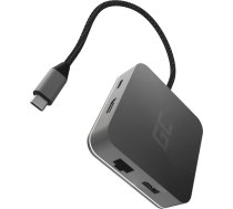 Green Cell Hub USB-C GC 6w1 3xUSB 3.0, HDMI, RJ45 (Ethernet), USB-C PD | AK61 | 5903317224587 | MOBGCEAKN0002