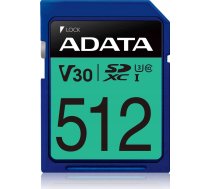 Karta ADATA Premier Pro SDXC 512 GB Class 10 UHS-III/U3 V30 (ASDX512GUI3V30S-R) | ASDX512GUI3V30S-R | 4713218468055