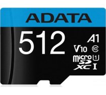 Karta ADATA Premier MicroSDXC 512 GB Class 10 UHS-I/U1 A1 V10 (AUSDX512GUICL10A1-RA1) | AUSDX512GUICL10A1-RA1 | 4711085944085