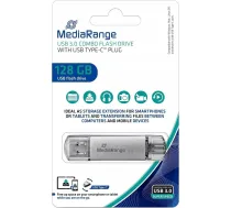 Pendrive MediaRange MR938 128GB Silver | MR938 | 4260664870791