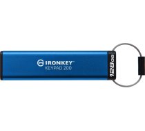 Kingston 128 GB IronKey Keypad 200 Encrypted USB Flash Drive Metal USB 3.2 Gen1 | IKKP200/128GB | 0740617330069 | 3G01-09S