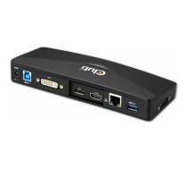 Club 3D Club3D 4K Dockingstation USB3 ->3xUSB3/HDMI/DP/DVI/ black | CSV-3103D | 8717249401070