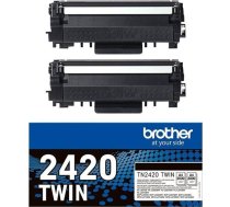 Brother TN-2420TWIN Original Black Toner for approx. 3,000 pages (2 pieces) | TN2420TWIN | 4977766812764
