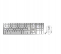 Klawiatura + mysz Cherry DW 9100 SLIM klawiatura Dołączona myszka RF Wireless + Bluetooth QWERTY British English Silver | JD-9100GB-1 | 4025112095429