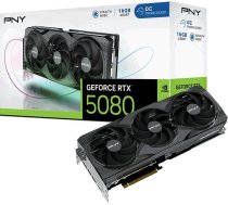 PNY Graphics card GeForce RTX5080 OC 3F 16GB 256-bit 960GB/s | VCG508016TFXPB1-O | 0751492794266