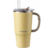 Mellow Yellow BUYDEEM Kubek termiczny ze słomką 700 ml, model DS57, kolor | 6950386617450 | 6950386617450